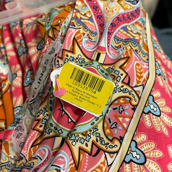 NWT Womens Boho Tribal Scarf Print Dress Large - Picture 8 of 8